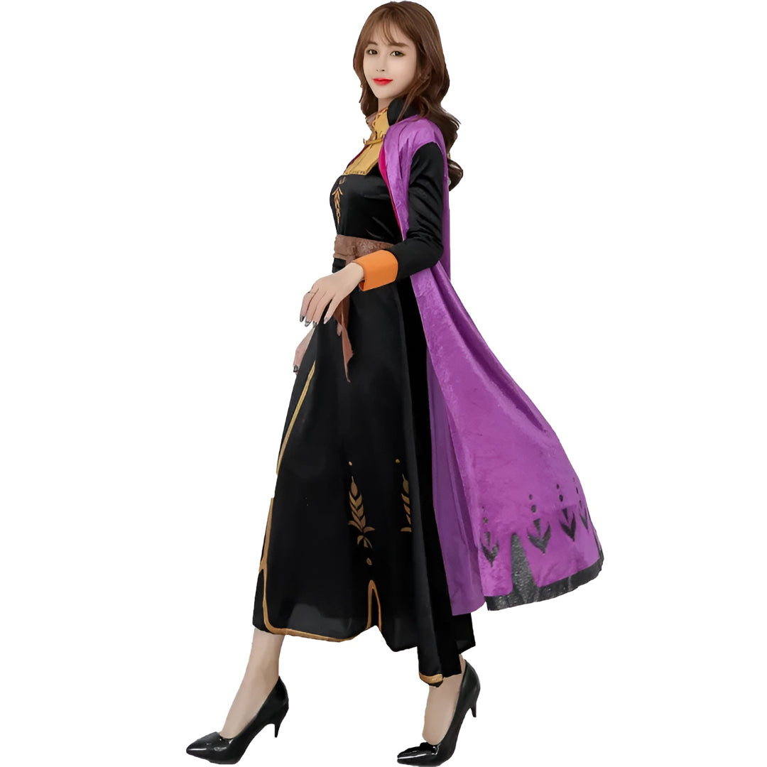 Halloween Costume Princess Dress Long Cape Cosplay Outfit