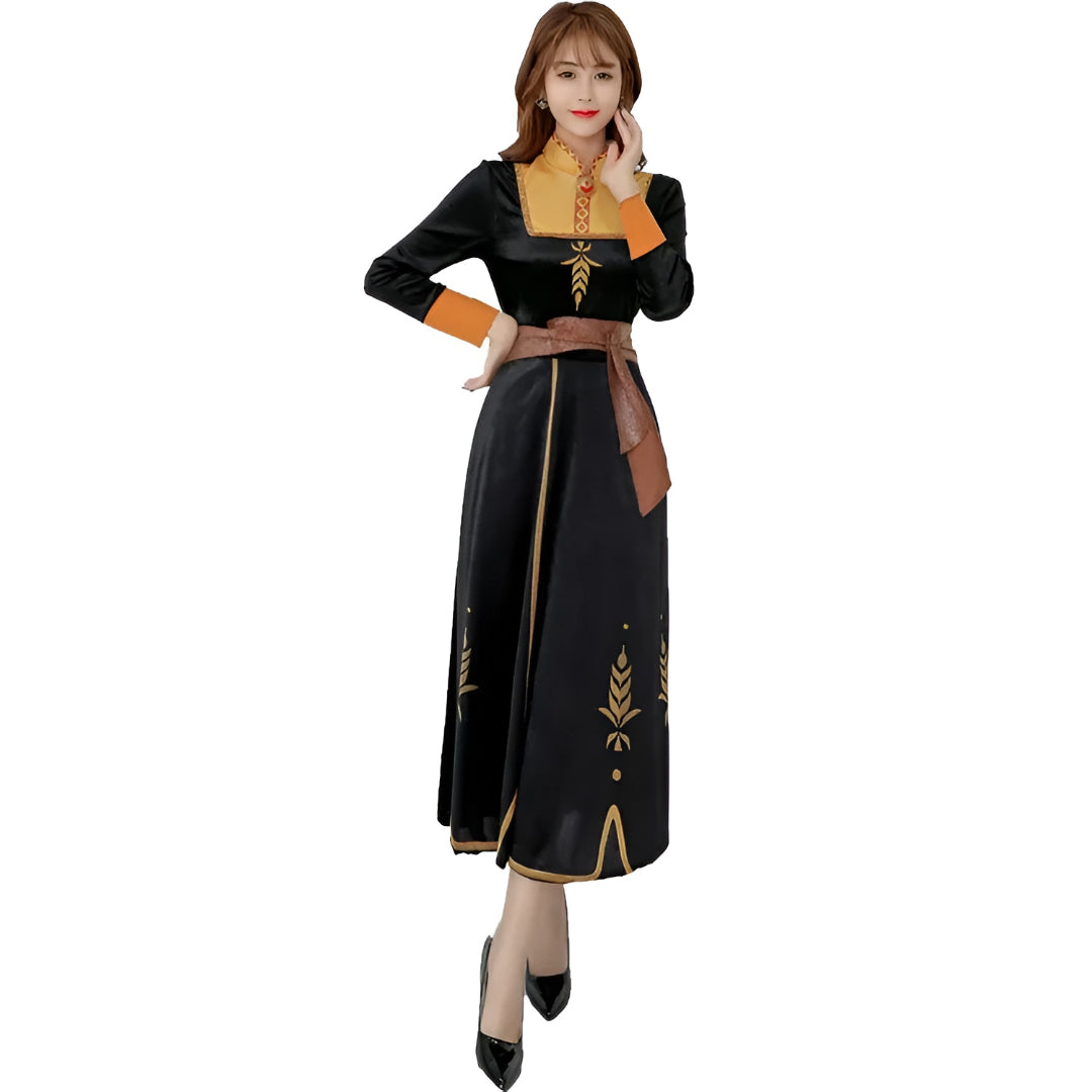 Halloween Costume Princess Dress Long Cape Cosplay Outfit