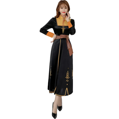 Halloween Costume Princess Dress Long Cape Cosplay Outfit