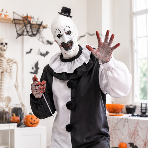 Halloween Costume Scary Clown Horror Party Jumpsuit