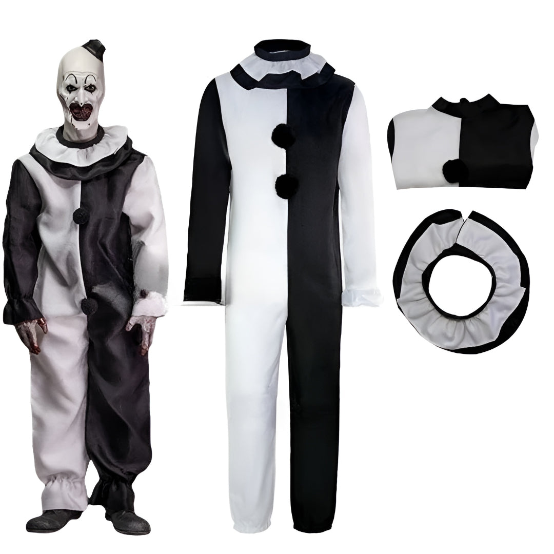 Halloween Costume Scary Clown Horror Party Jumpsuit