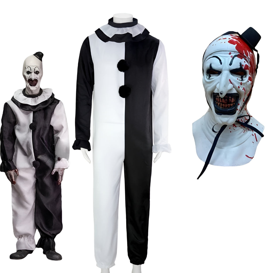 Halloween Costume Scary Clown Horror Party Jumpsuit