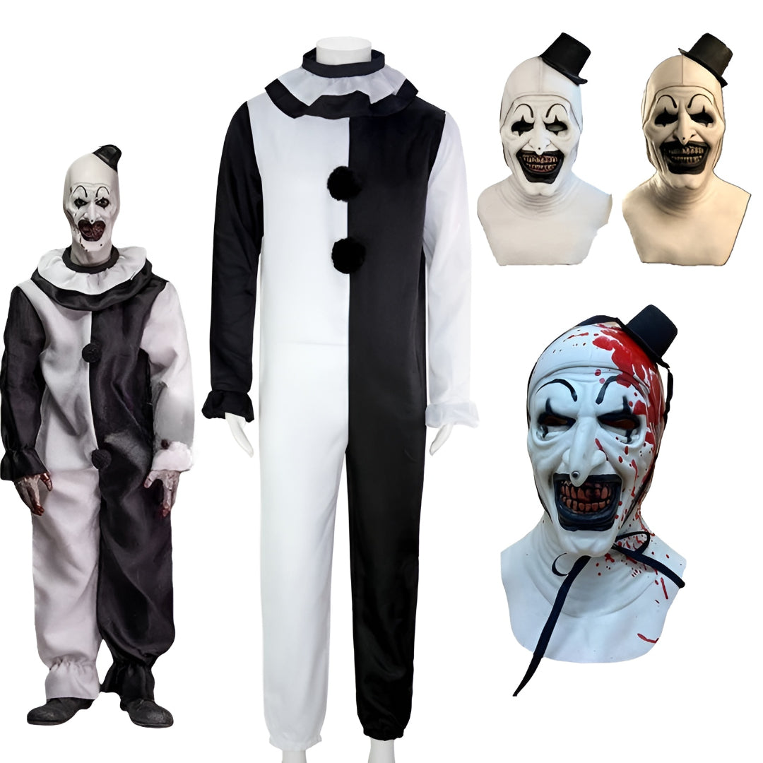 Halloween Costume Scary Clown Horror Party Jumpsuit