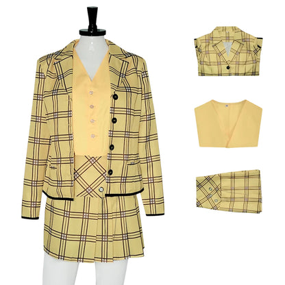 Halloween Costume School Uniform Pleated Skirt Set