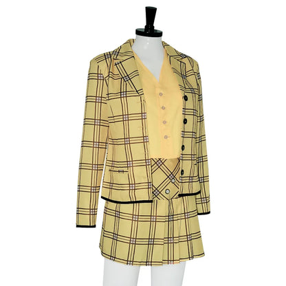 Halloween Costume School Uniform Pleated Skirt Set