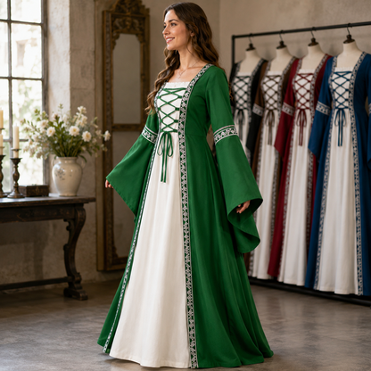 Halloween Costume Women Medieval Gothic Queen Dress