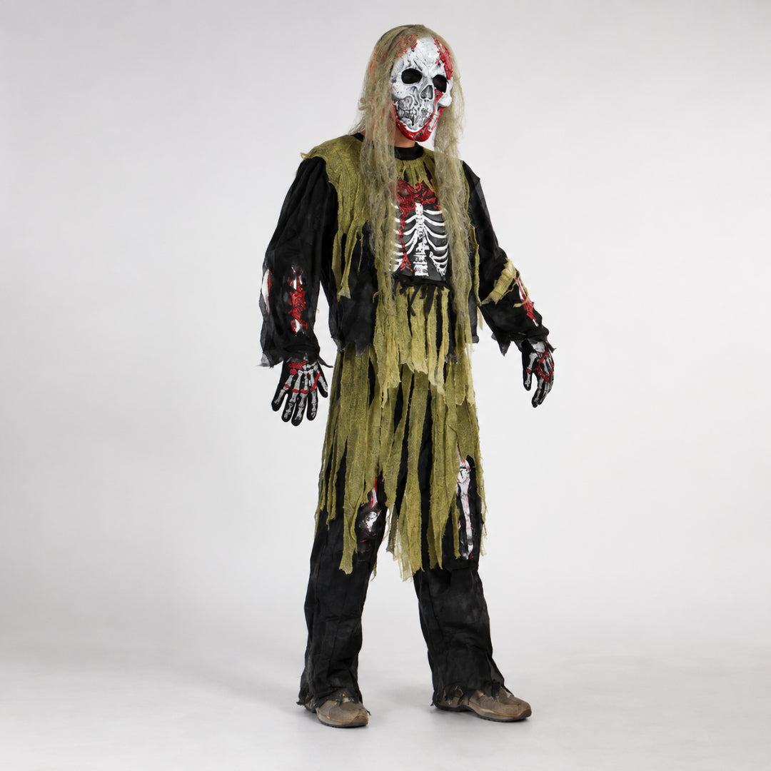 Halloween Costume Zombie Skeleton Kids Horror Outfit