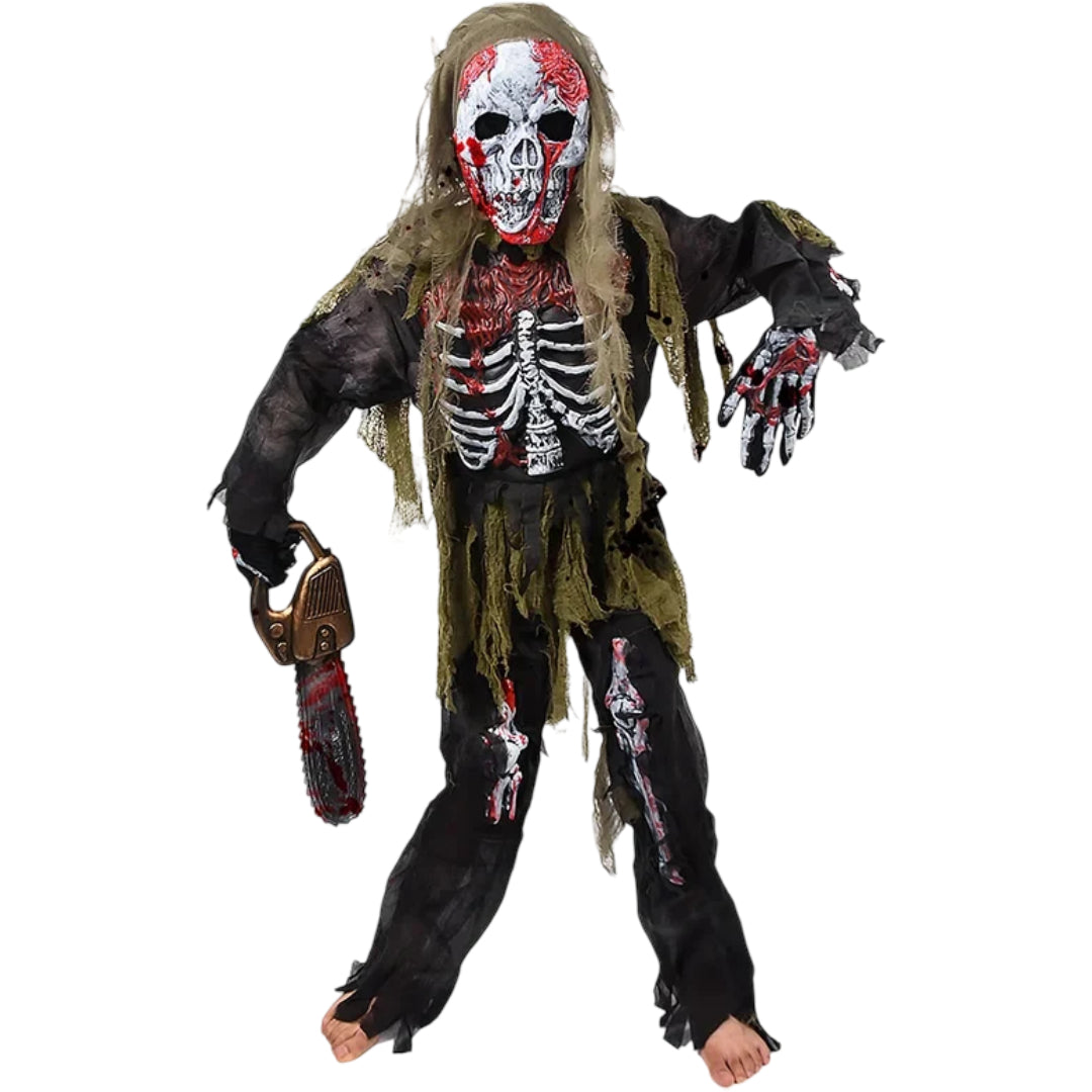 Halloween Costume Zombie Skeleton Kids Horror Outfit