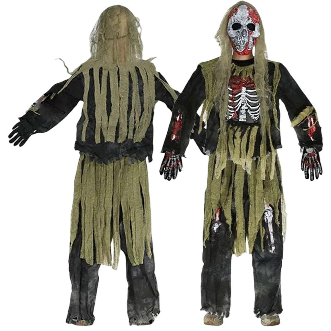 Halloween Costume Zombie Skeleton Kids Horror Outfit
