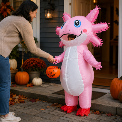 Halloween Costumes Inflatable Axolotl Rider Cosplay Outfit