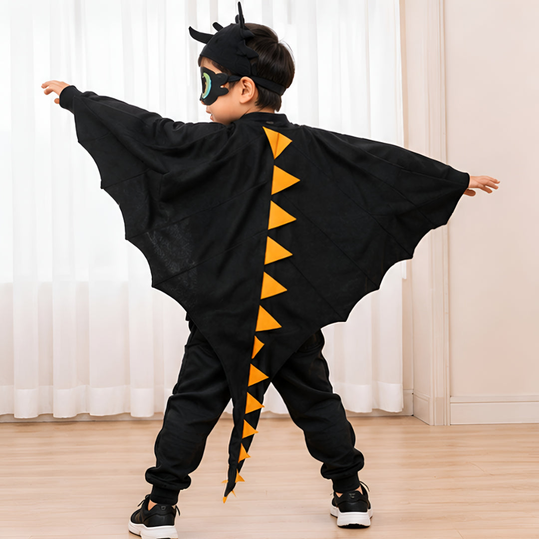 Halloween Costumes Kids Dragon Cape Mask Set