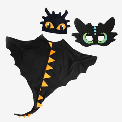 Halloween Costumes Kids Dragon Cape Mask Set