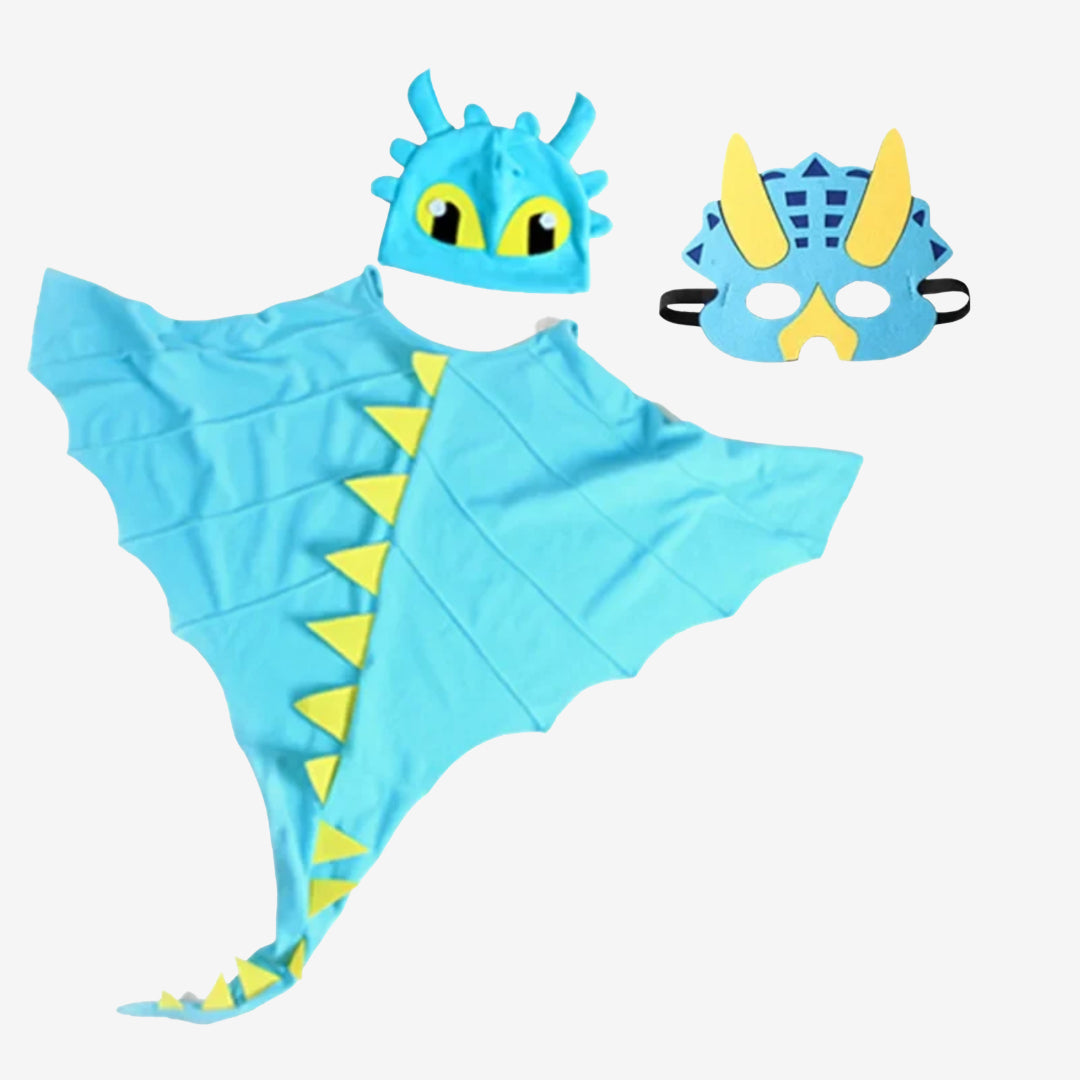 Halloween Costumes Kids Dragon Cape Mask Set