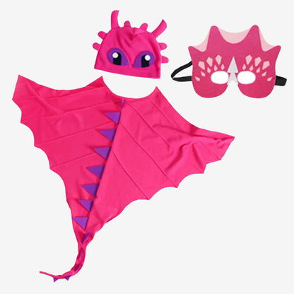 Halloween Costumes Kids Dragon Cape Mask Set