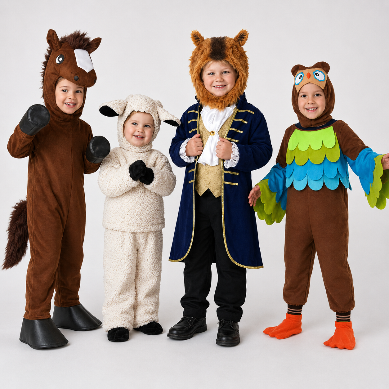 Halloween Costumes Kids Hooded Animal Dress Up Outfit