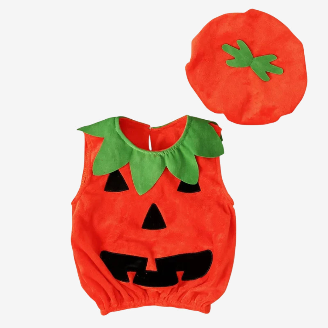 Halloween Costumes Toddler Pumpkin Romper Hat Set