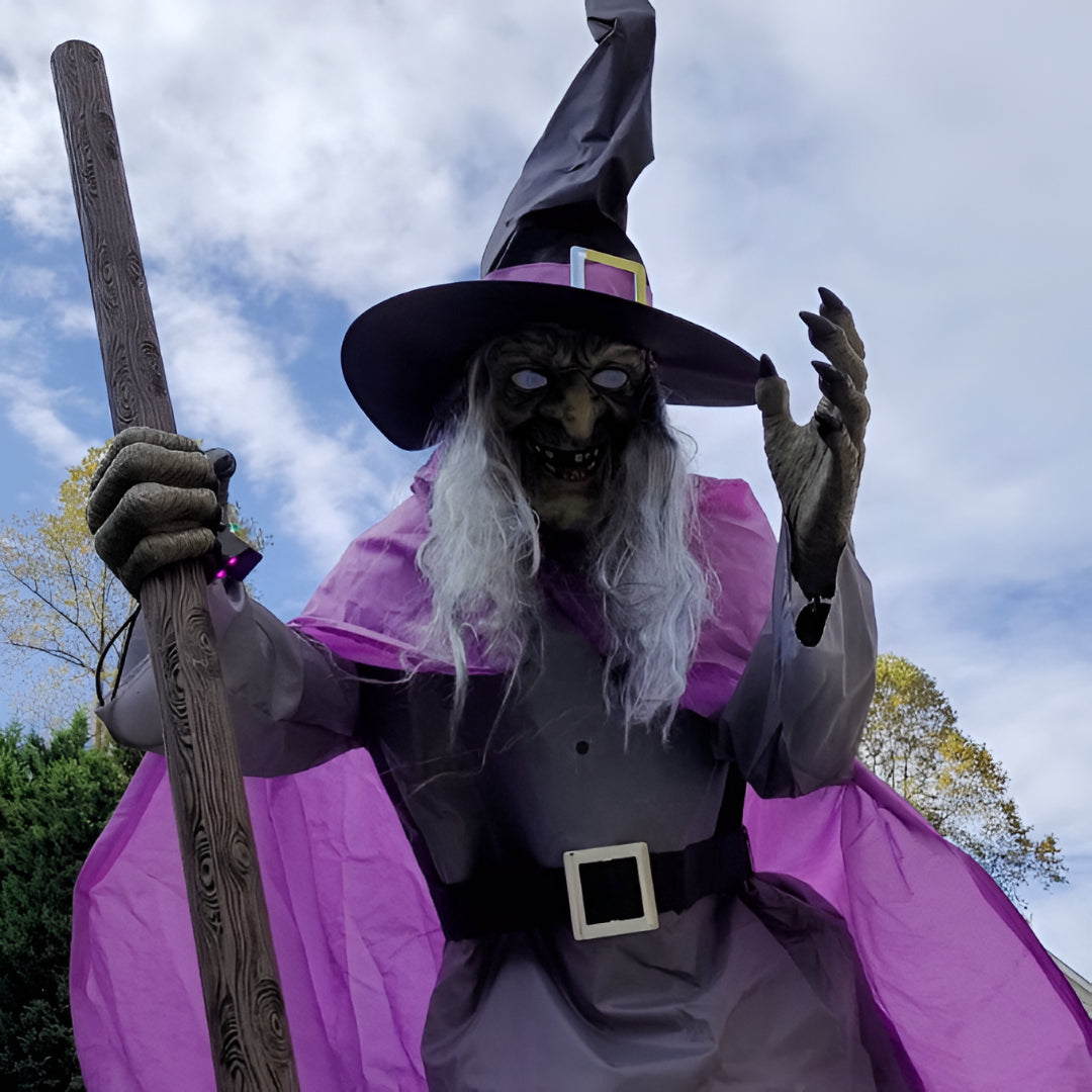 Halloween Decoration Flying Witch Yard Stake Outdoor Prop