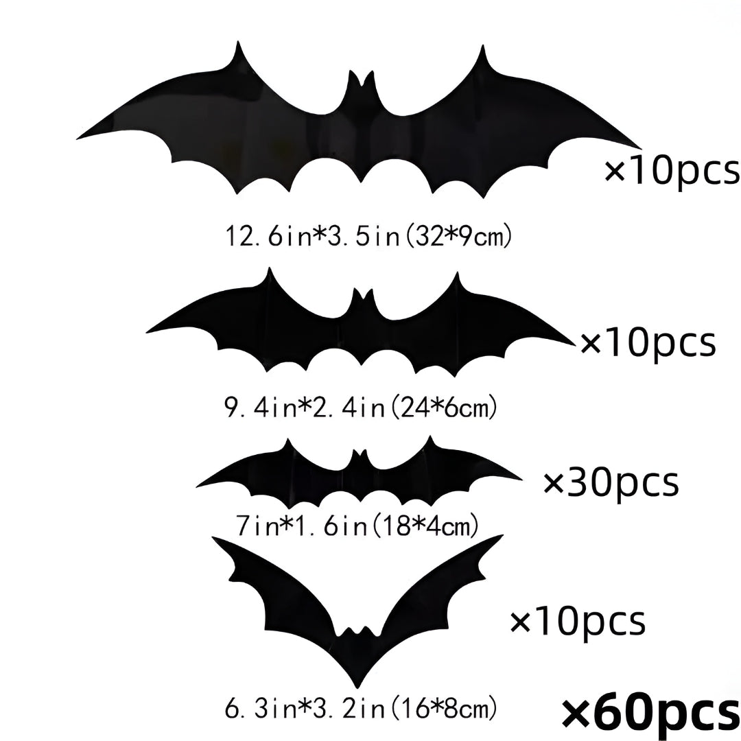 Halloween Decorations Bat Wall Stickers Party Decor