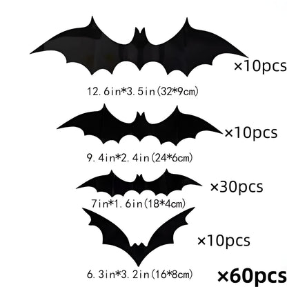 Halloween Decorations Bat Wall Stickers Party Decor