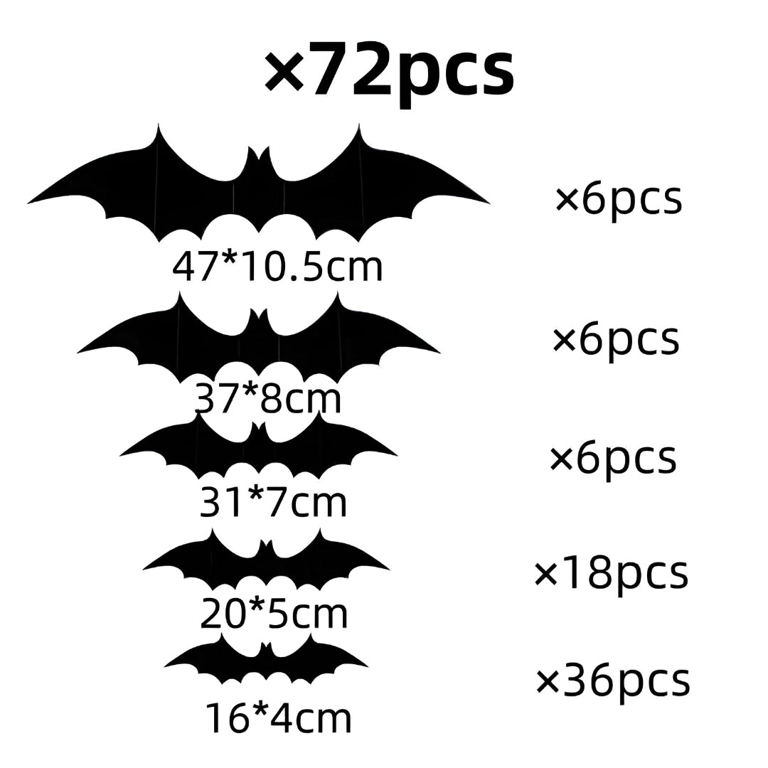 Halloween Decorations Bat Wall Stickers Party Decor