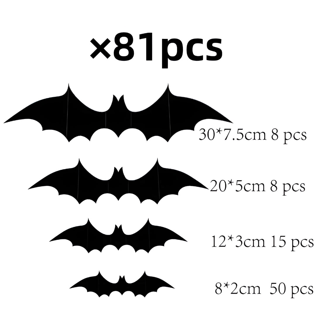 Halloween Decorations Bat Wall Stickers Party Decor