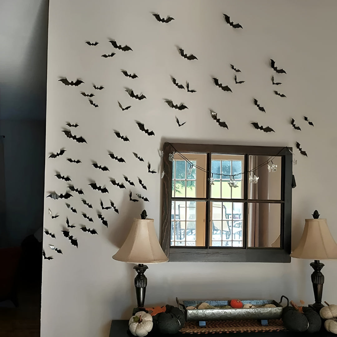 Halloween Decorations Bat Wall Stickers Party Decor