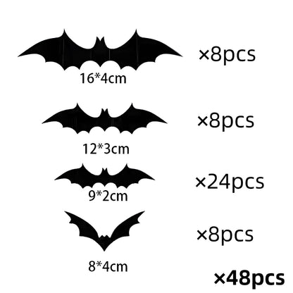 Halloween Decorations Bat Wall Stickers Party Decor