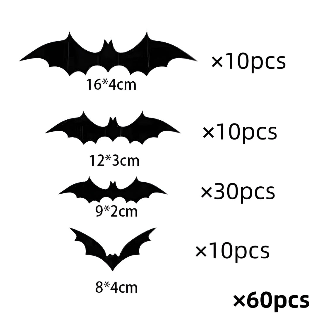 Halloween Decorations Bat Wall Stickers Party Decor
