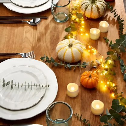 Halloween Decorations Flameless Candles LED Lights Table Decor Set