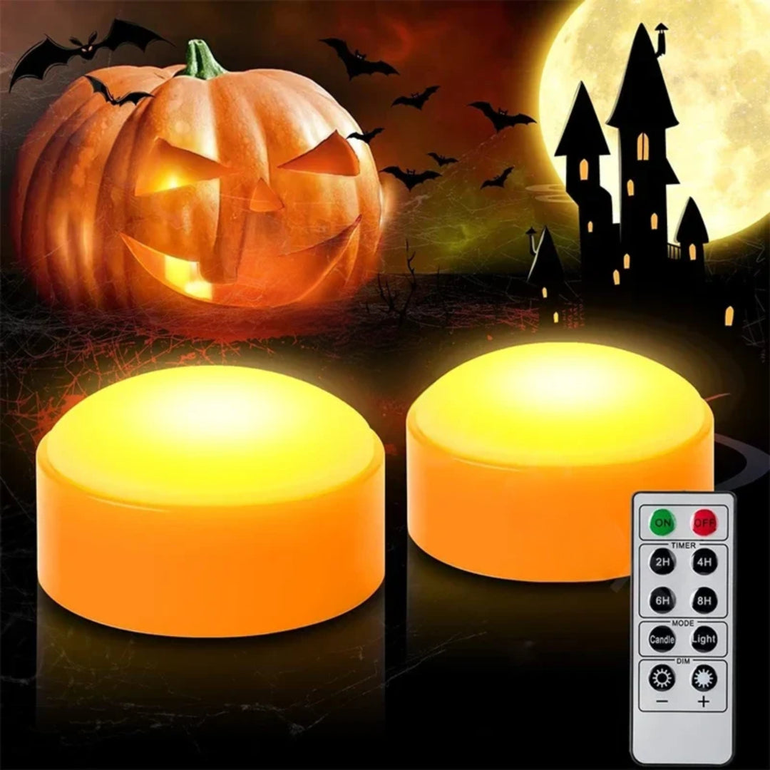 Halloween Decorations LED Pumpkin Lights Battery Candle Set