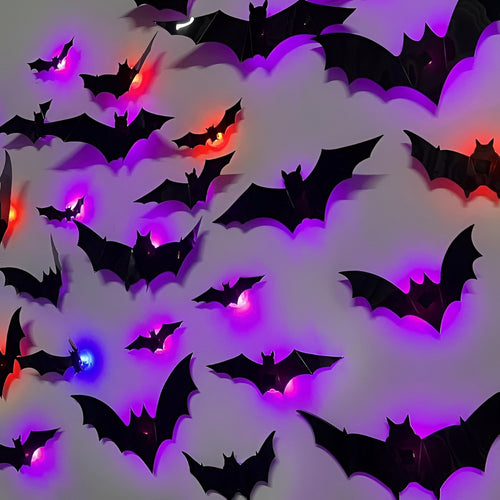 Halloween Decorations Lighted Bat Wall Window Decor