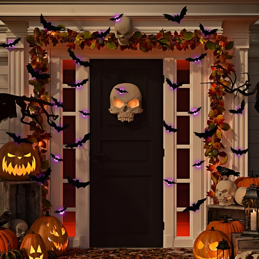 Halloween Decorations Lighted Bat Wall Window Decor