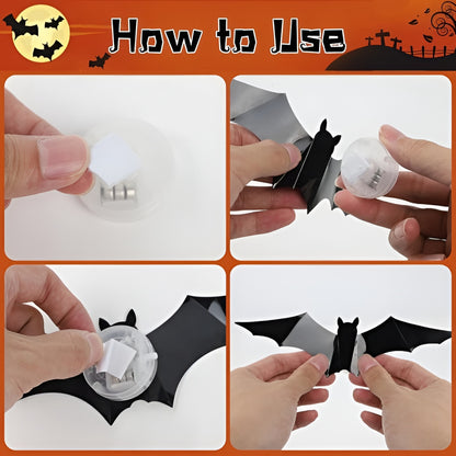 Halloween Decorations Lighted Bat Wall Window Decor