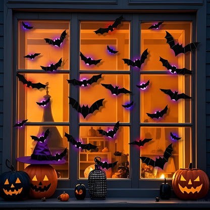 Halloween Decorations Lighted Bat Wall Window Decor