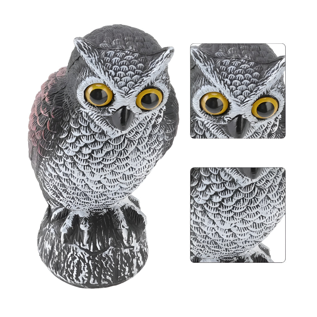 Halloween Decorations Owl Decoy Bird Repellent Garden Statue Set