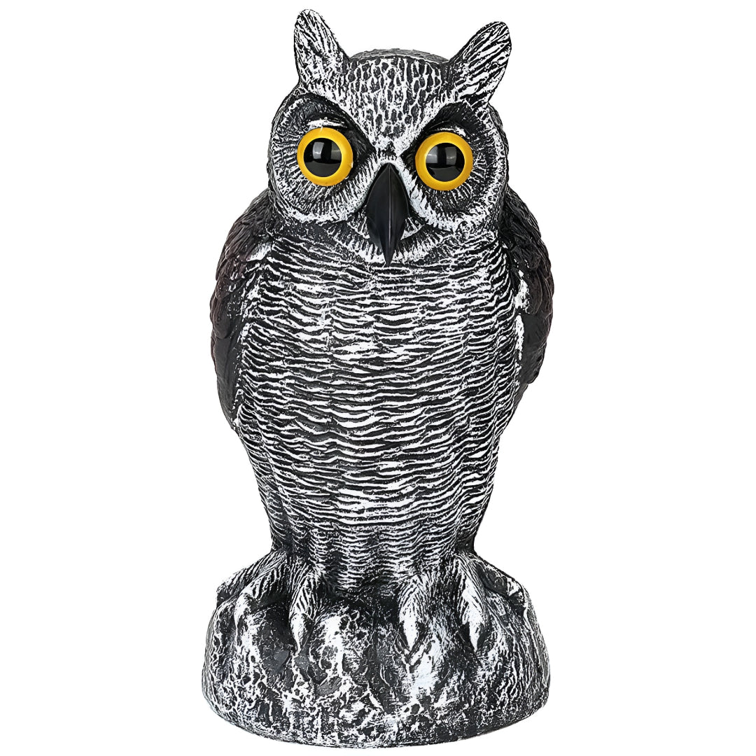 Halloween Decorations Owl Decoy Bird Repellent Garden Statue Set