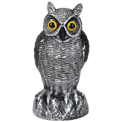 Halloween Decorations Owl Decoy Bird Repellent Garden Statue Set