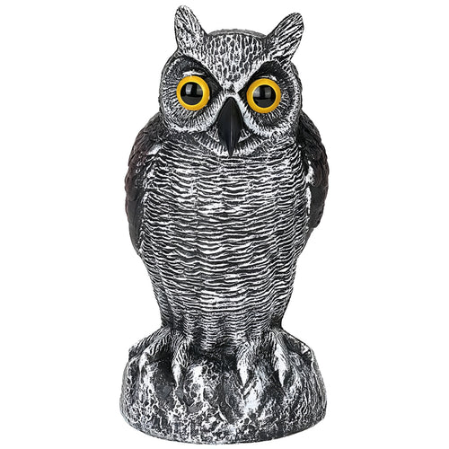 Halloween Decorations Owl Decoy Bird Repellent Garden Statue Set