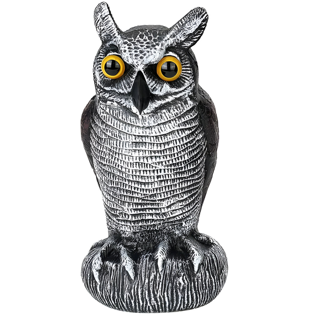 Halloween Decorations Owl Decoy Bird Repellent Garden Statue Set