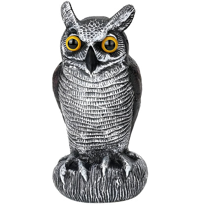 Halloween Decorations Owl Decoy Bird Repellent Garden Statue Set