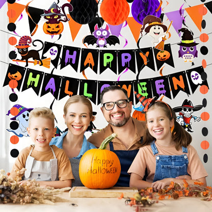 Halloween Decorations Party Banner Hanging Garland Set