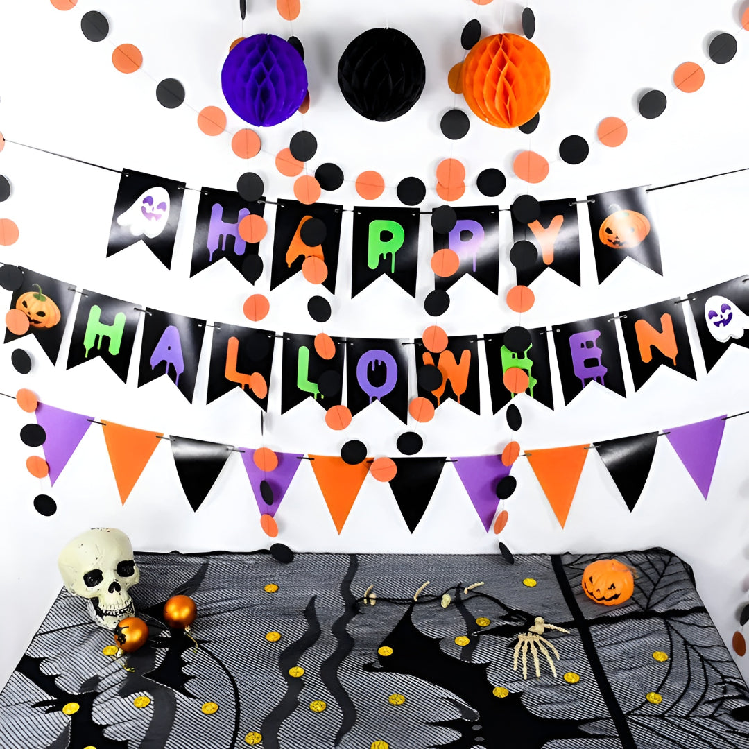Halloween Decorations Party Banner Hanging Garland Set