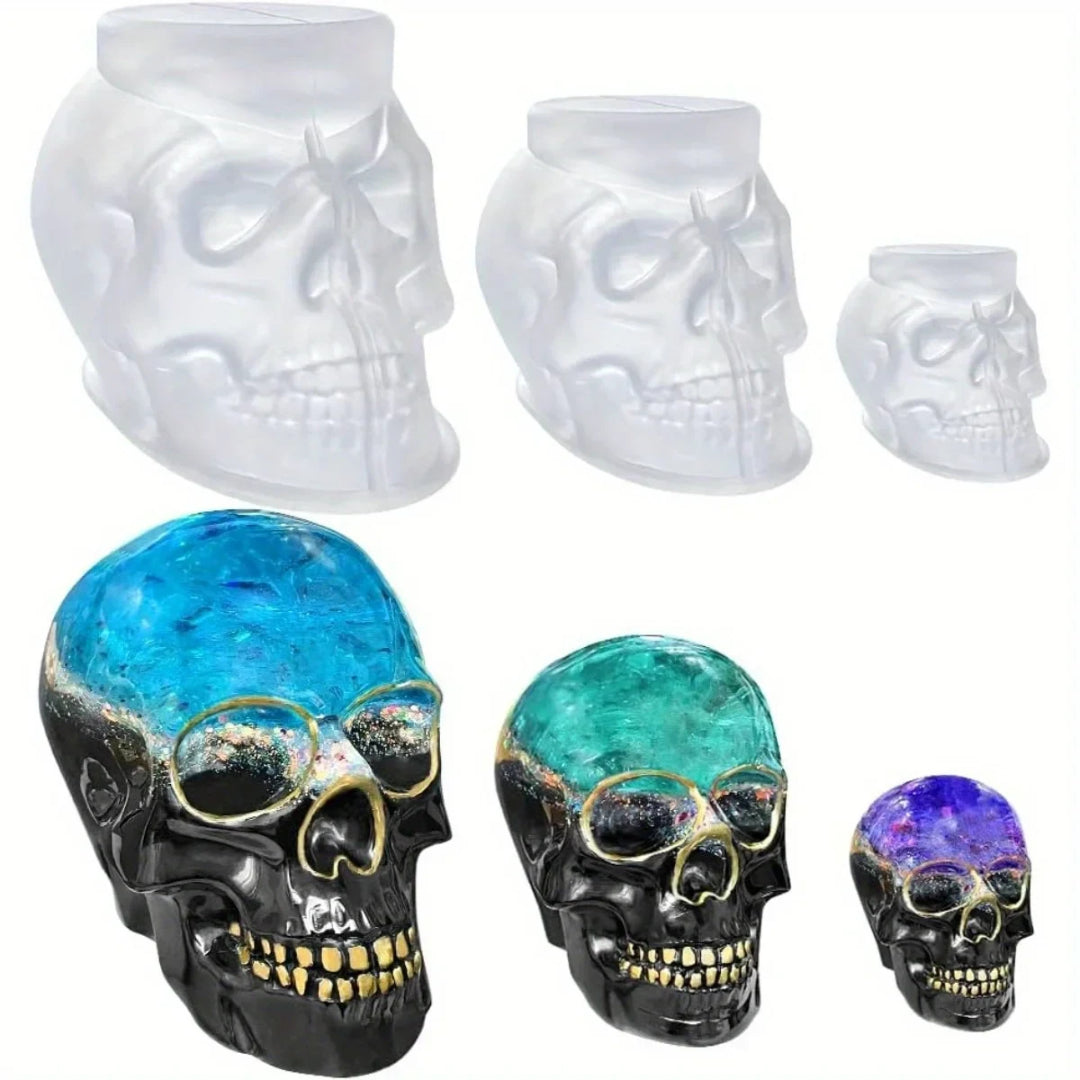 Halloween Decorations Skull Mold Resin Craft Casting Set