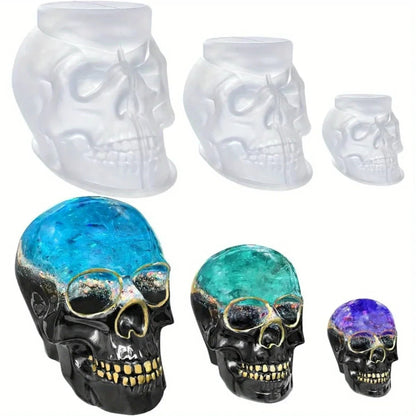 Halloween Decorations Skull Mold Resin Craft Casting Set