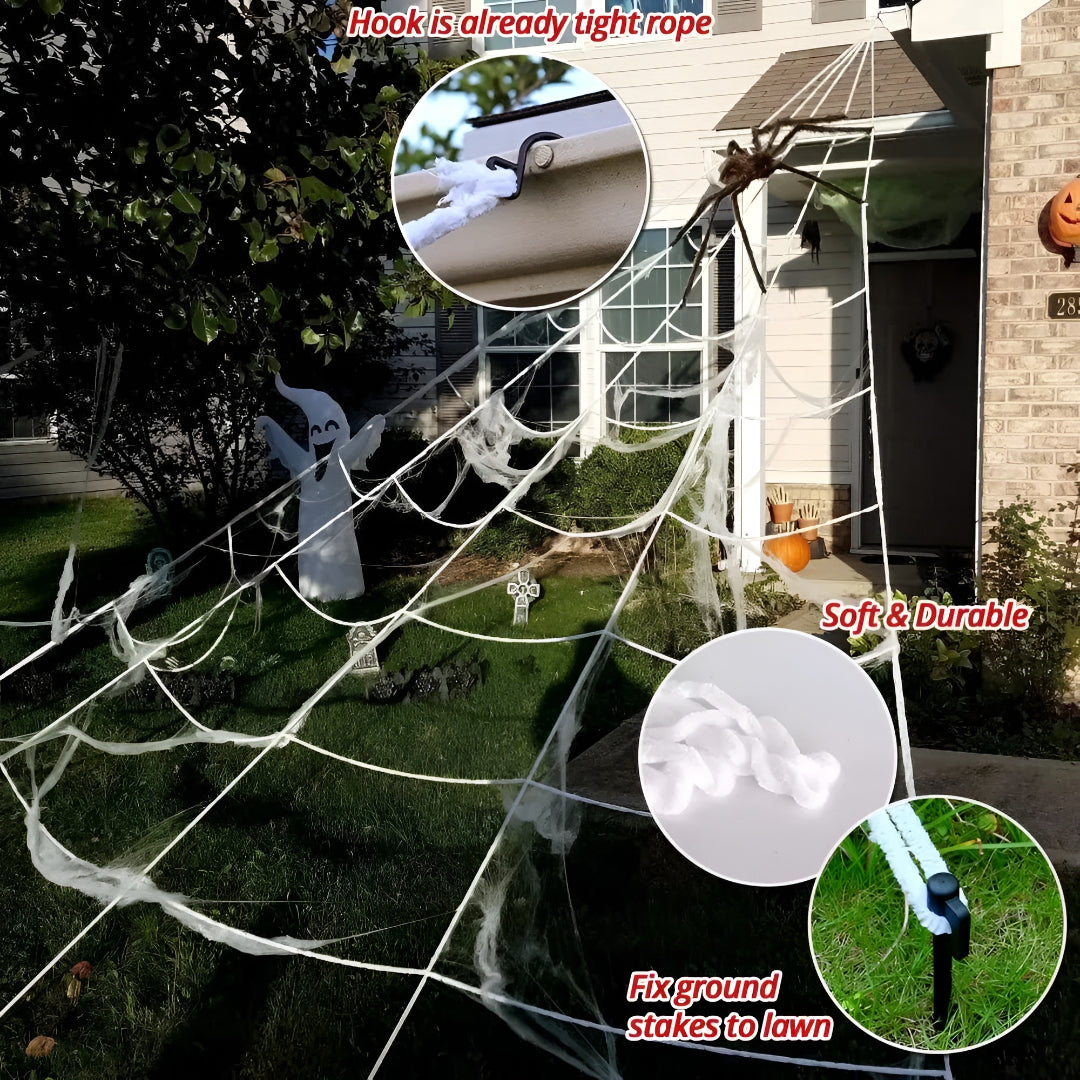 Halloween Decorations Spider Web Outdoor Yard Display