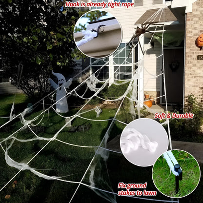 Halloween Decorations Spider Web Outdoor Yard Display