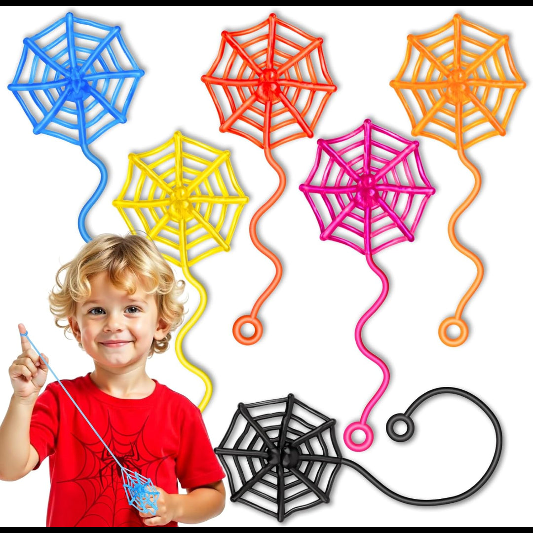Halloween Decorations Sticky Spiderweb Classroom Party Favors