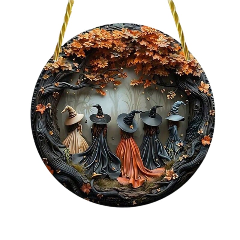 Halloween Decorations Wall Plaque Wooden Hanging Decor