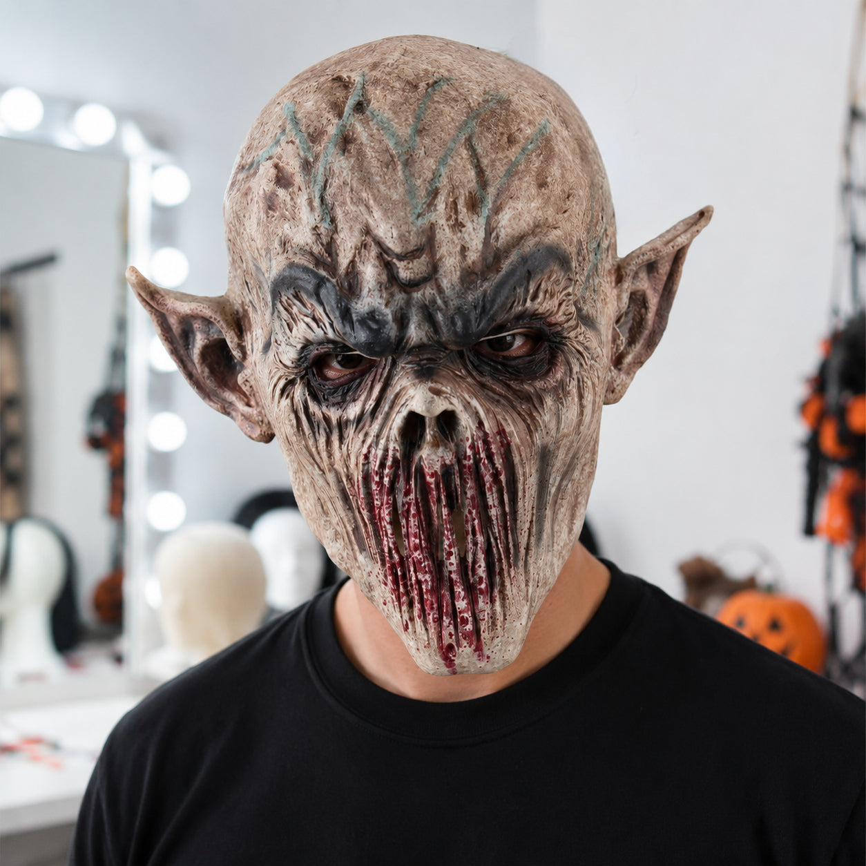 Halloween Mask Costume Scary Alien Demon Horror Prop