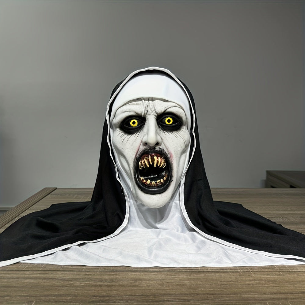 Mask Halloween Costumes Female Nun Latex